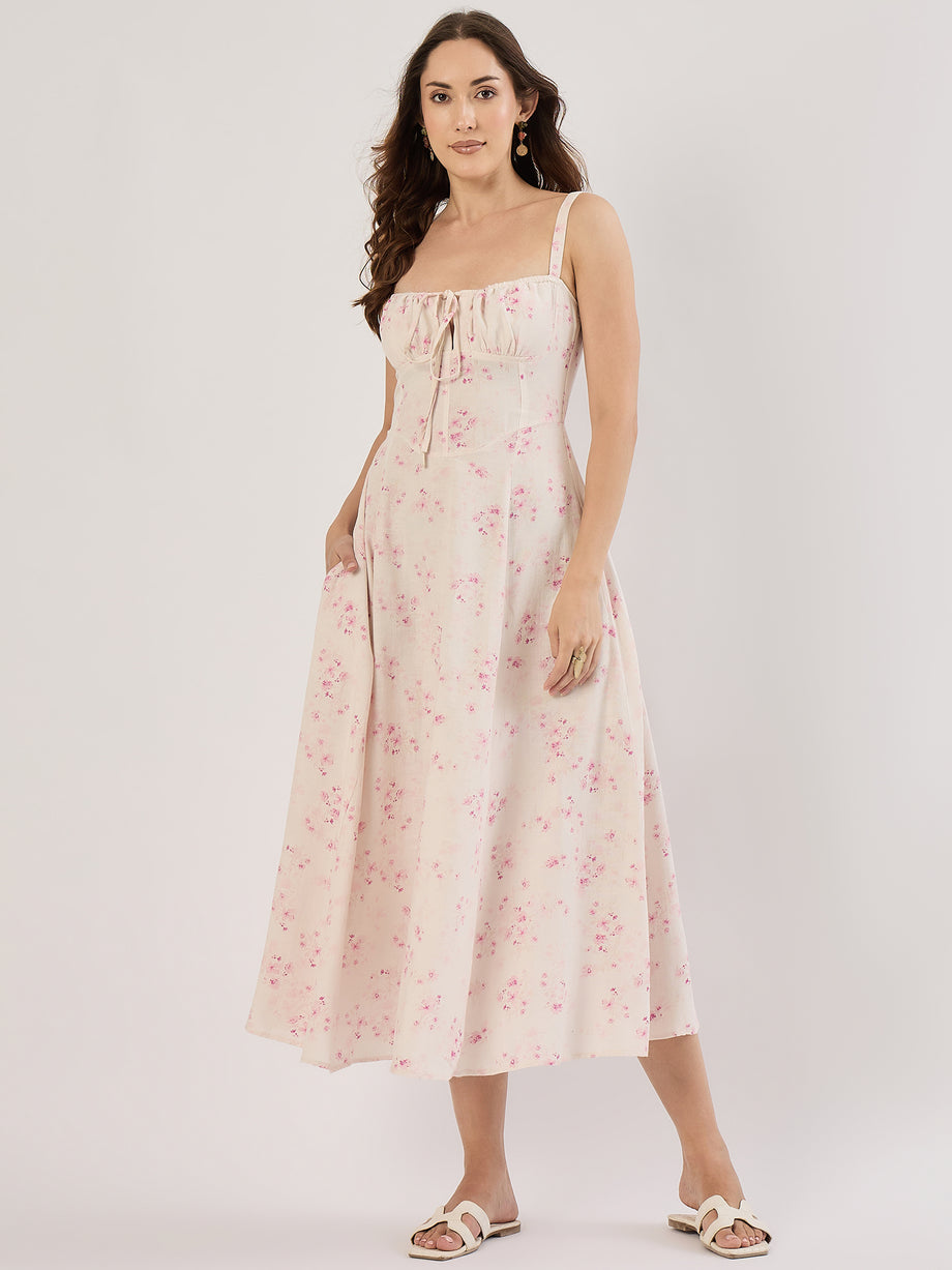 IVORY PINK FLORAL MILKMAID LINEN – Sim and Sam