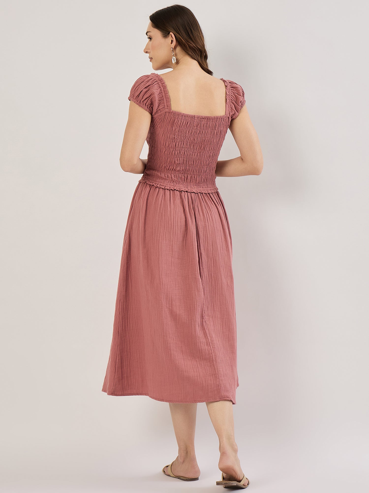 MILKMAID SMOCKED PUFF SLEEVE GAUZE MAXI – Sim and Sam MILKMAID SMOCKED PUFF SLEEVE GAUZE MAXI – Sim and Sam