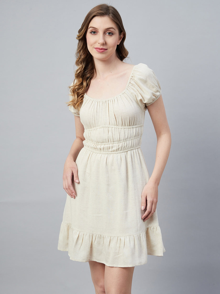 loose fit dress Loose Linen Dress in Black main image 1