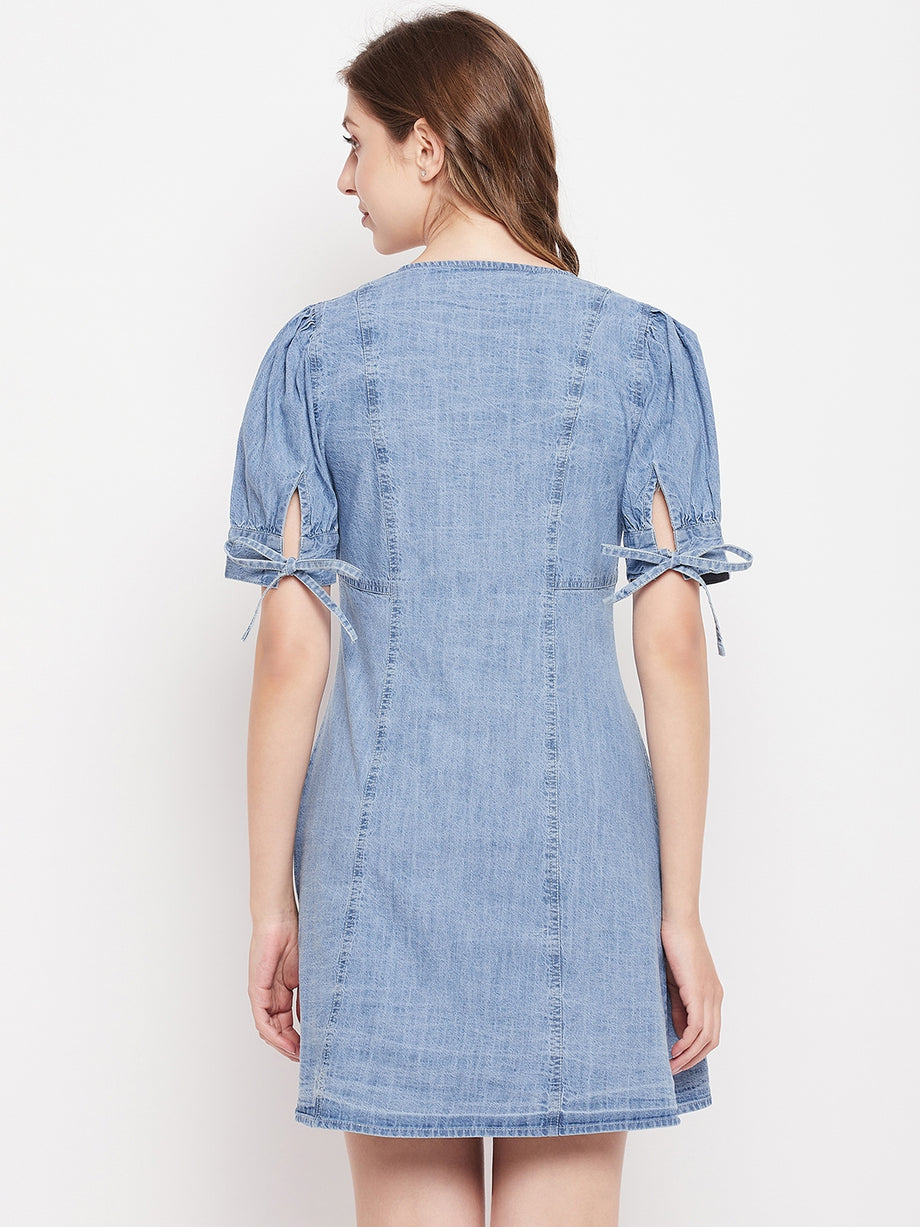 sammi denim mini dress Sammi Denim Mini Dress